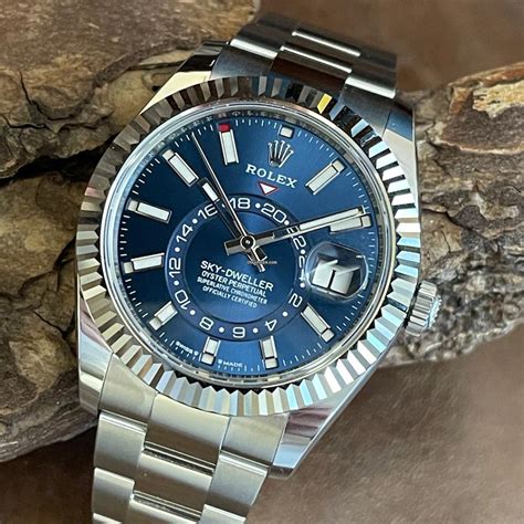 rolex sky-dweller 2019 stahl zifferblatt blau|rolex 336933 sky dweller.